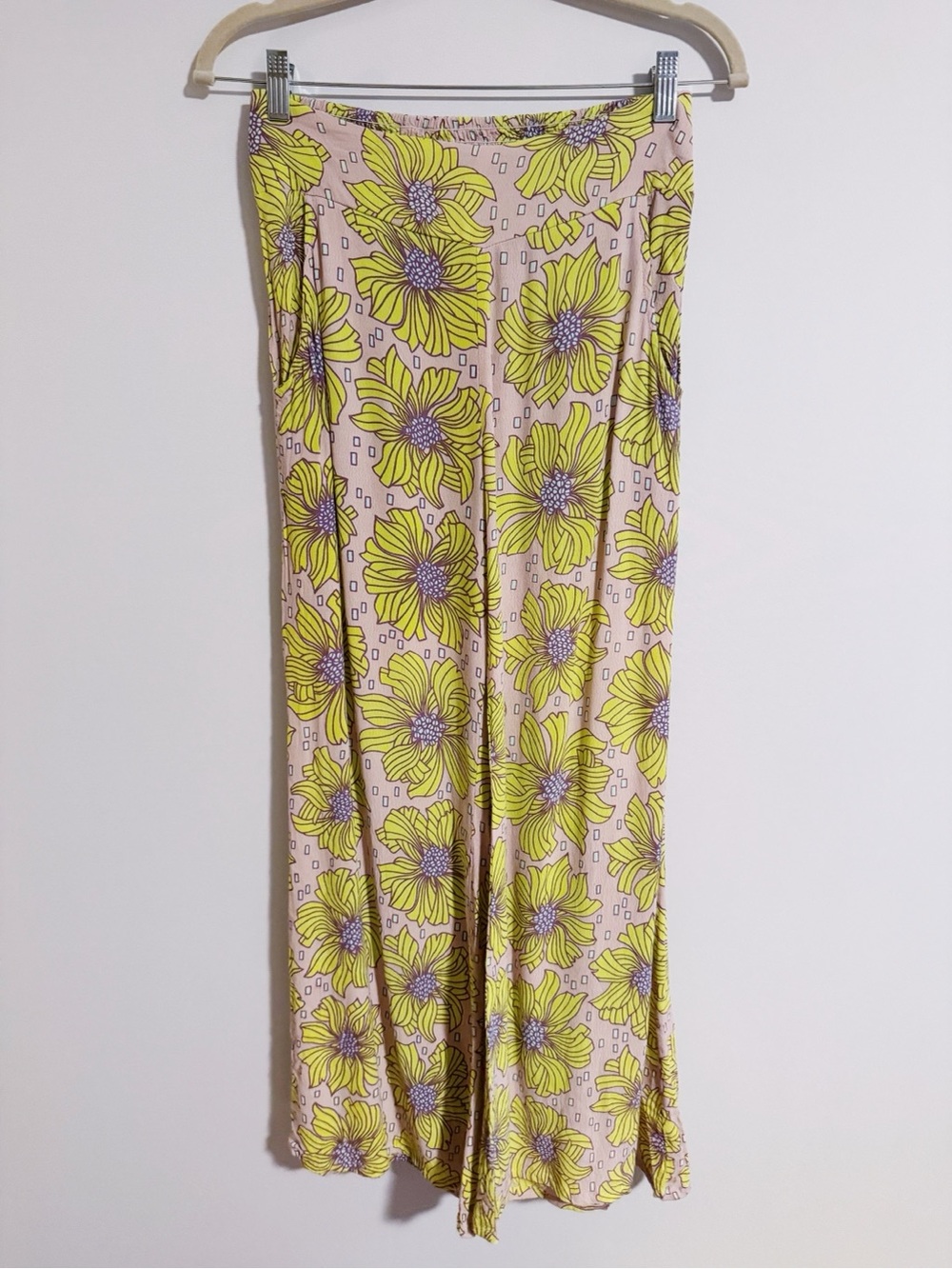 Fighting Eel X Jana Lam - Pink and Chartreuse Wide Leg Pants